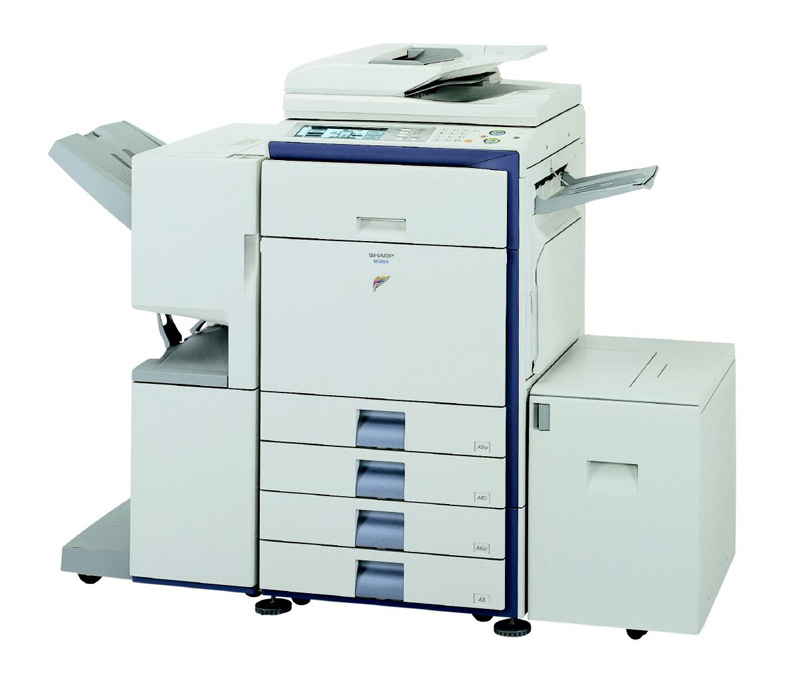 sharp-mx-2300n bruger vi til at trykke basiske og smĂĄ tryksager